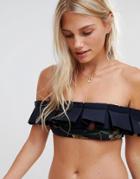 Ted Baker Kaltora Box Pleat Bikini Top - Multi