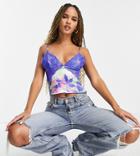 Asyou Lace Detail Floral Print Cami In Multi - Part Of A Set
