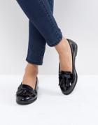 New Look Patent Fringe Loafer - Black