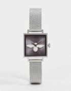 Olivia Burton 3d Bee Sunray Watch In Silver And Lilac - Silver