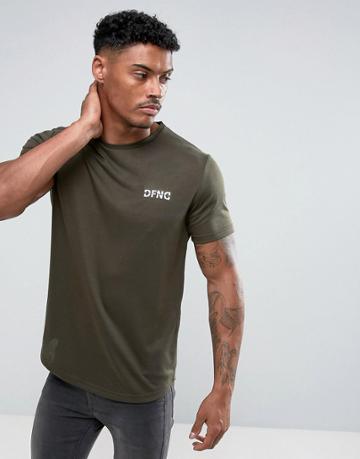 Defend London T-shirt In Khaki With Logo - Green