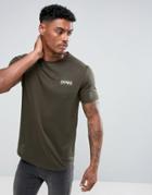 Defend London T-shirt In Khaki With Logo - Green