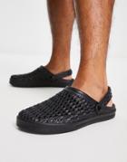 River Island Closed Toe Rubber Mules In Black