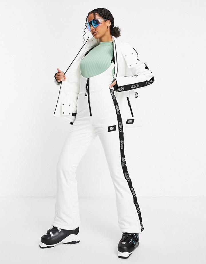 Asos 4505 Ski High Waisted Ski Pants With Mono Logo Detail-multi
