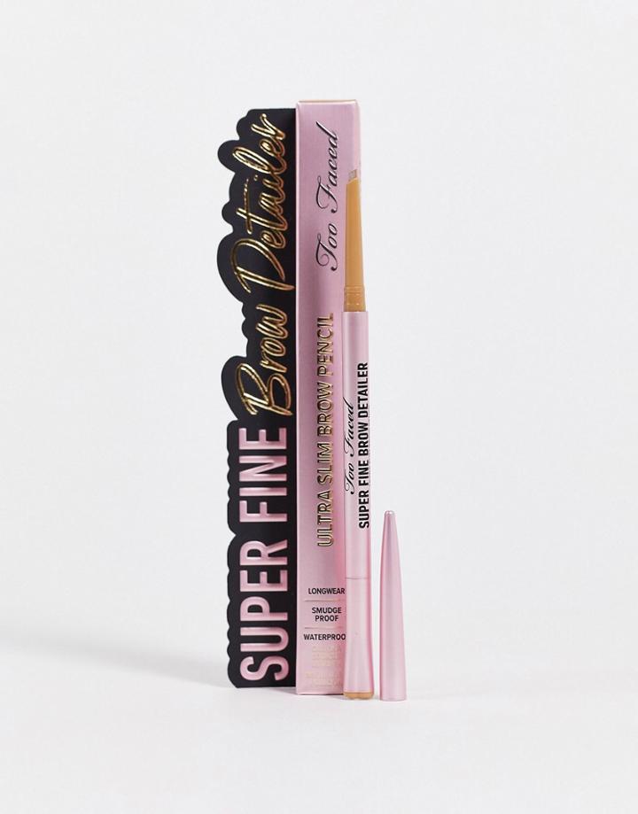 Too Faced Super Fine Brow Detailer Pencil-neutral