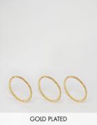 Gorjana Ring Rope Set Of 3 Rings - Gold