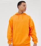 Asos Design Tall Oversized Hoodie In Orange