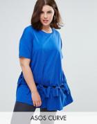 Asos Curve T-shirt With Ties & Knot Details - Multi