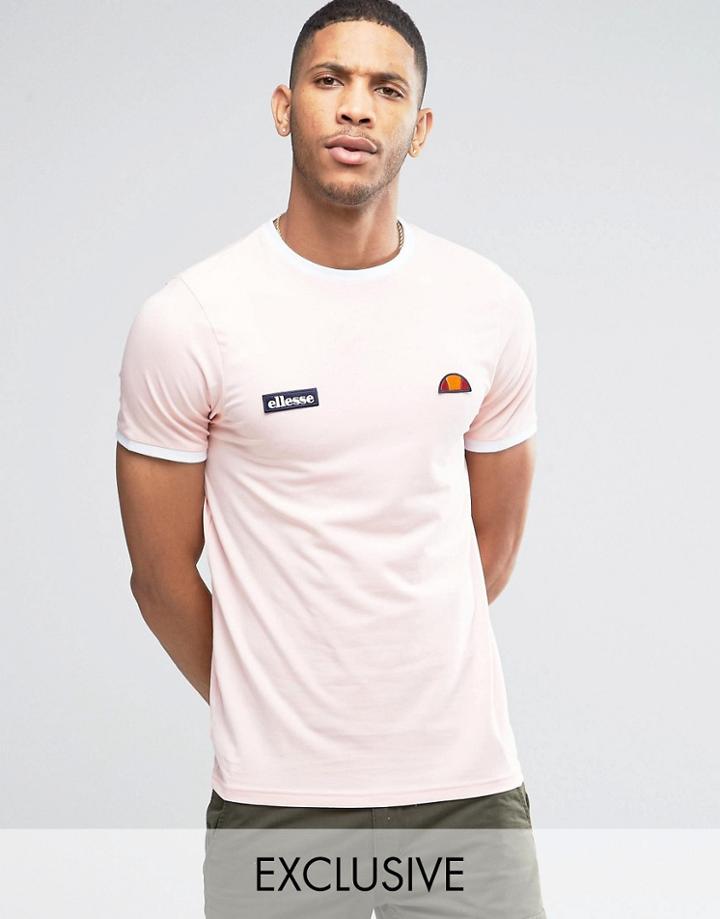 Ellesse Ringer T-shirt - Pink