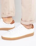 Fred Perry Spencer Tumbled Leather Sneakers - White