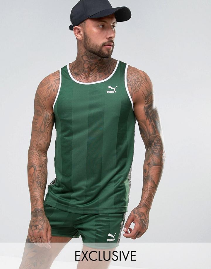 Puma Retro Football Tank In Green Exclusive To Asos 57657902 - Green