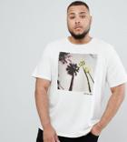 Jack & Jones Originals Plus Size T-shirt With Fluro City Graphic - White