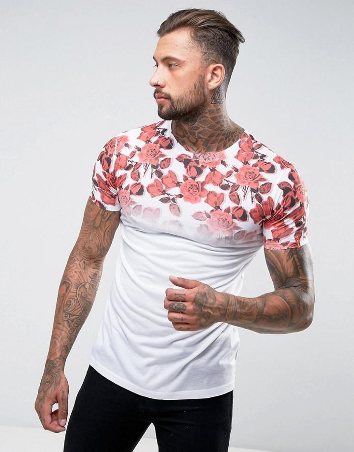 Juice Rosa Fade Print T-shirt - Red