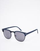 Asos Retro Sunglasses With Navy Top - Navy