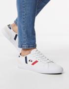 Lacoste Sideline Tri Sneakers In White Canvas