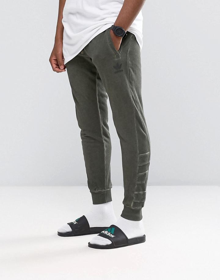 Adidas Originals Street Modern Cuffed Jogger In Green Ay9208 - Green