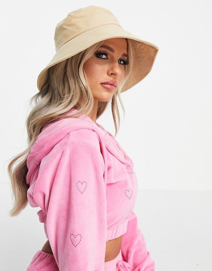 Svnx Extra Large Floppy Hat In Beige-neutral