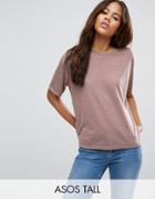 Asos Tall Linen Mix T-shirt - Pink