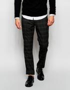 Asos Drop Crotch Pants With Front Pleat - Gray
