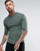 Religion 3/4 Sleeve Top In Mixed Jersey - Green