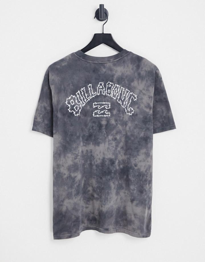 Billabong Arch T-shirt In Black Tie Dye