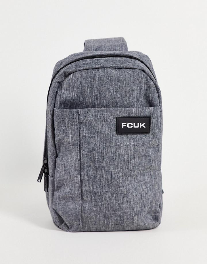 French Connection Fcuk Crossbody Bag In Gray-grey