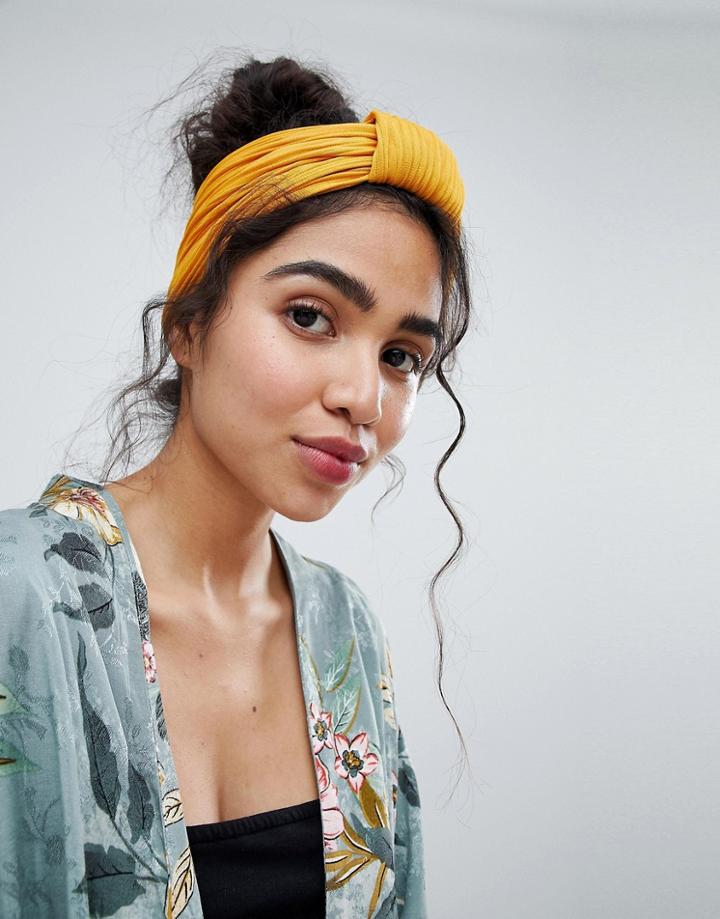 New Look Knot Headband - Yellow