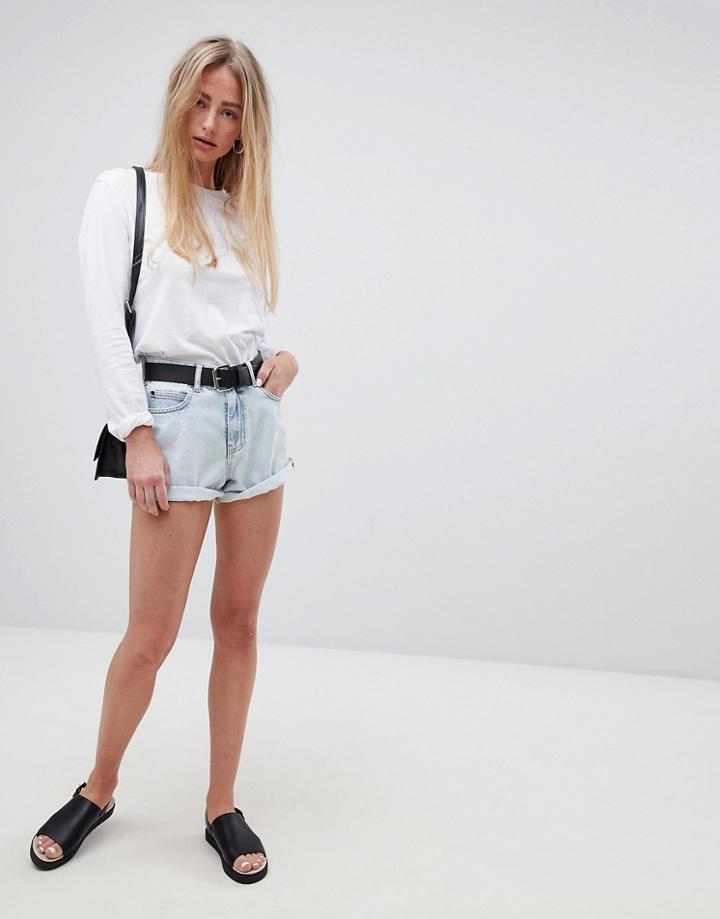 Dr Denim Jenn High Waisted Short - Blue