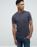Asos T-shirt With Pocket In Textured Fabric - Navy