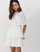 Keepsake Wild Love Ruffle Mini Dress - White