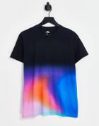 Hollister Short Sleeve Logo Cloud Wash T-shirt In Blue Wash-black