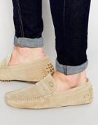 Base London Morgan Suede Driving Shoes - Beige