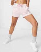 Calvin Klein Jeans Logo Roll Cuff Sweatshort In Pink