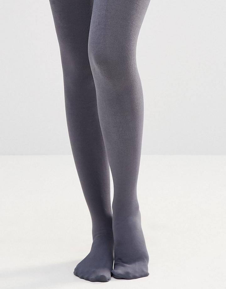 Plush Fleece Lined Tights - Gray