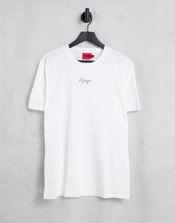 Hugo Durned214 Chest Logo T-shirt In White