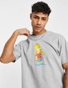 Levi's X Simpsons Capsule T-shirt With Bart Print In Gray