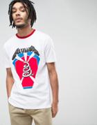Asos Metallica Band T-shirt With Ringer And Nibbles - White