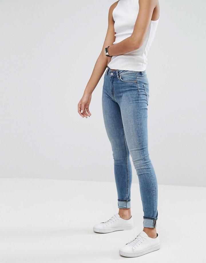 Weekday Body High Waist Superskinny Jeans - Blue