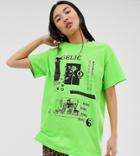 Reclaimed Vintage Inspired T-shirt With Photographic Mixed Print-green