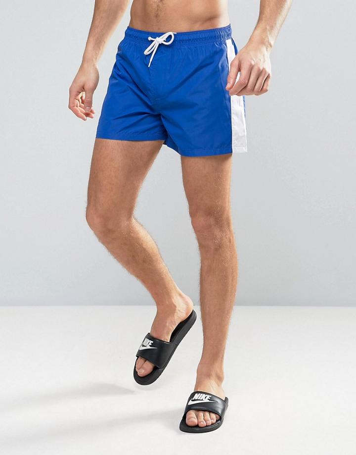 Bravesoul Side Pannel Short Length Swim Short - Blue