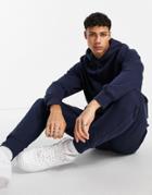 Topman Recycled Polyester Blend Navy Hoodie And Sweats Set