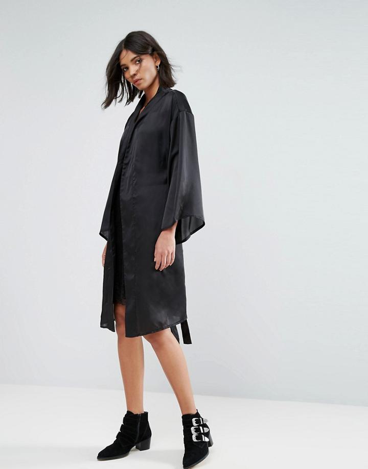 Vero Moda Sateen Kimono - Red