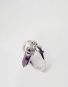 Asos Shard Charm Ring - Purple