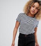 Asos Design Petite Ultimate T-shirt With Crew Neck In Stripe - Multi