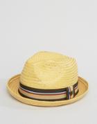 Brixton Castor Fedora Straw Hat - Tan