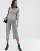 New Look Maternity Rib Culottes Two-piece In Gray - Gray