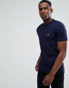 Luke Sport Traff Logo Crew Neck T-shirt In Navy - Navy