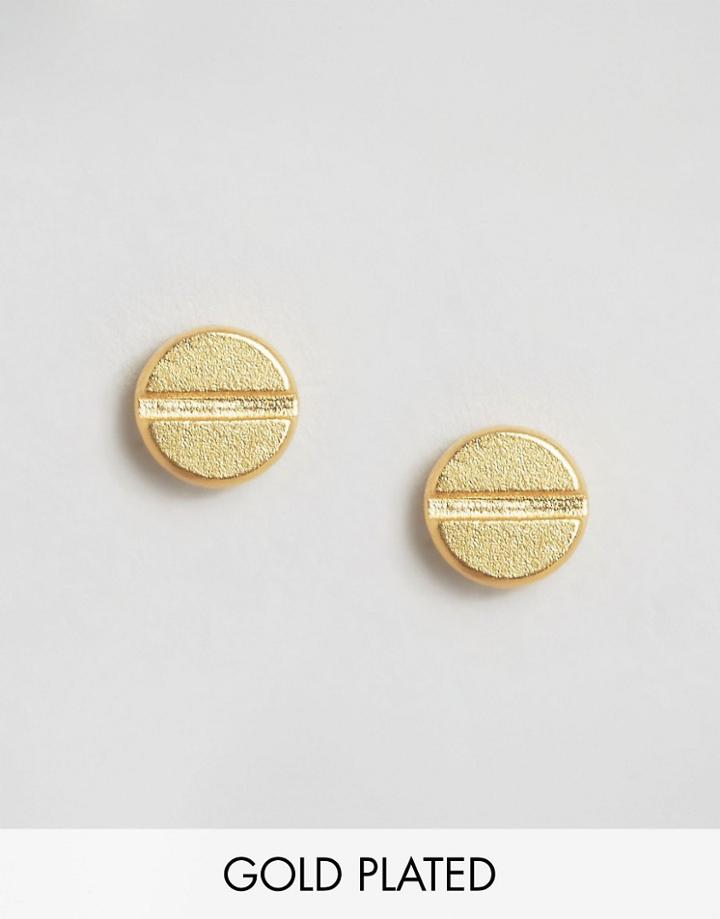 Pieces & Julie Sandlau Gold Plated Jue Stud Earrings - Gold