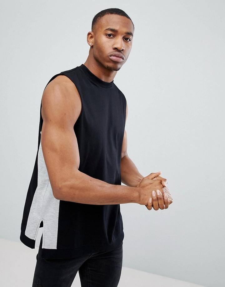 Asos Design Oversized Cut And Sew Tank - Multi