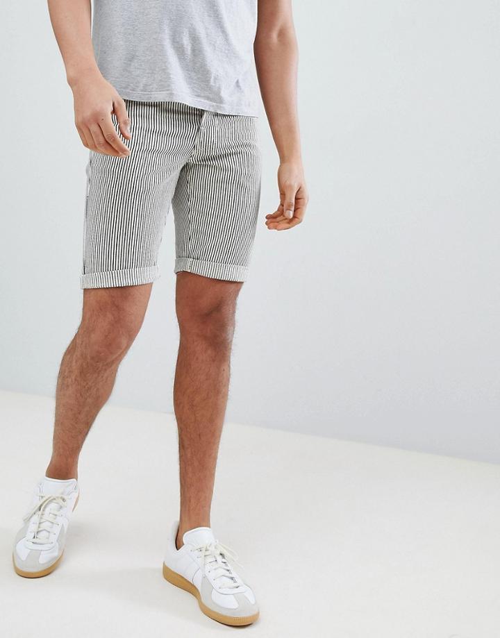 Another Influence Pinstripe Shorts - Black